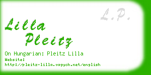 lilla pleitz business card